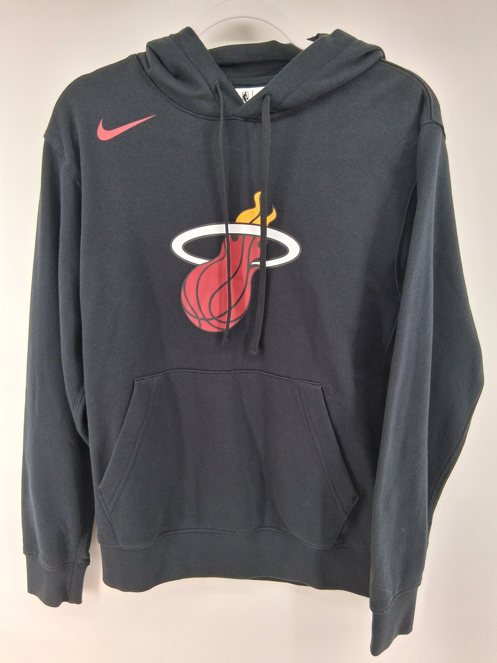 Nike Black Miami Heat Pullover Crewneck with Red & Yellow Logo